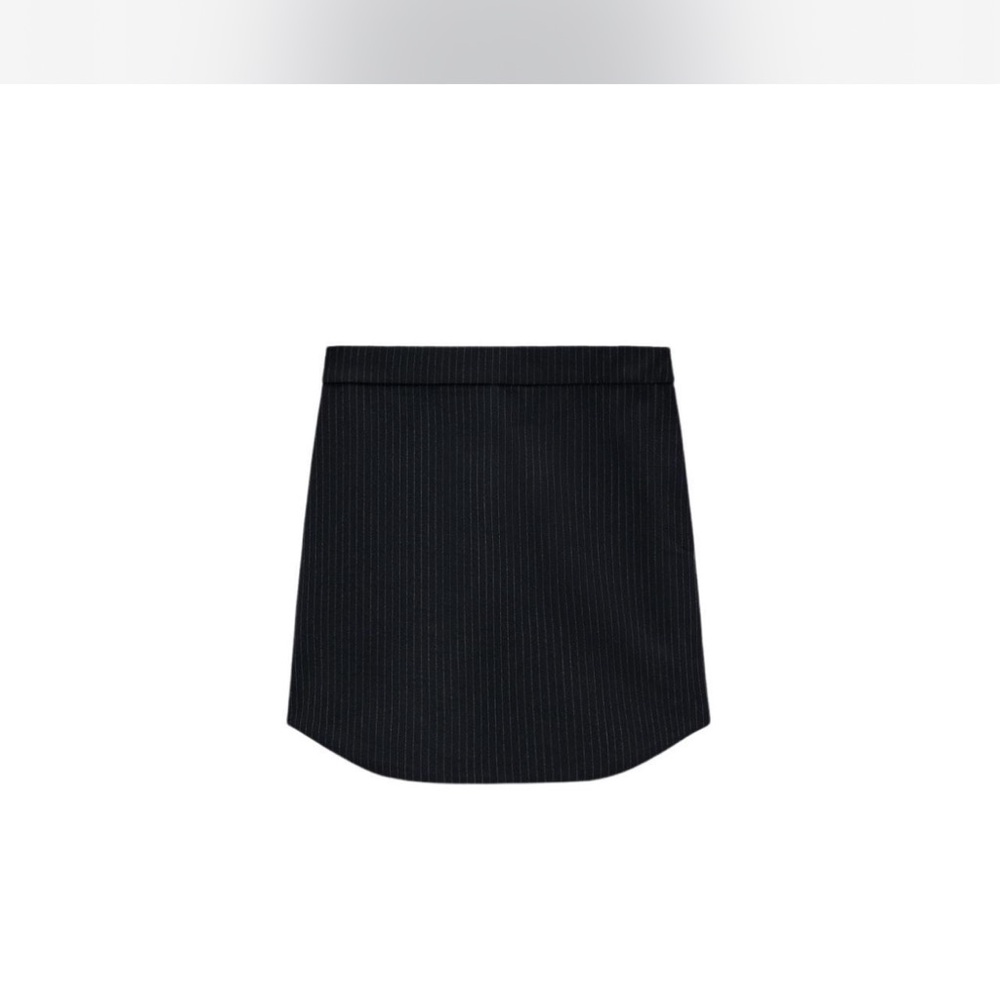 Zara Black Asymmetrical Pencil Mini Skirt